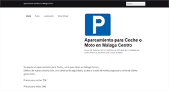 Desktop Screenshot of aparcamientomalaga.com